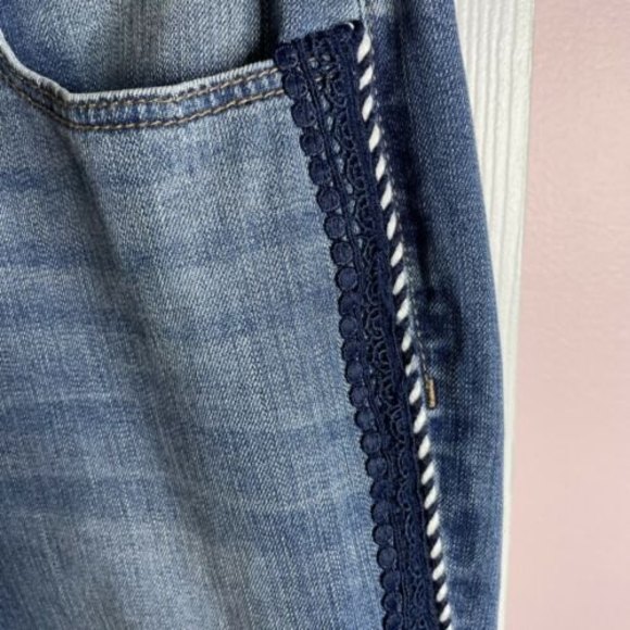 Chicos 00 Jeans So Slimming Girlfriend Ankle Mid Rise Crop Women’s 2 Blue New - Picture 3 of 6